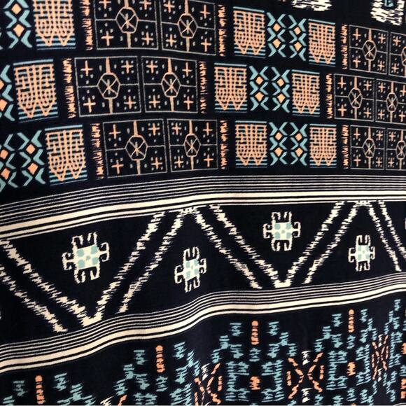 MISA Los Angeles navy blue geometric graphic print shift dress size 1X - Picture 6 of 15